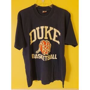Vintage Duke Basketball T-Shirt XL Navy 90s Single Stitch USA Graphic Tee